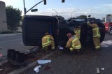 Ventura Firefighters free occupant from rollover crash