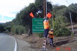 Memorial sign goes up in Ojai where County worker killed