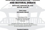 Program for Oxnard Mayor/Council candidates forum- Wednesday, 9-28-16