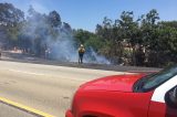 Ventura City Fire puts out Brush fire on Shoulder of Hwy. 33