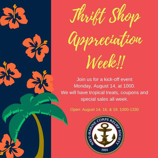 Navy-Marine Corps Relief Society-Thrift Shop Appreciation Week!