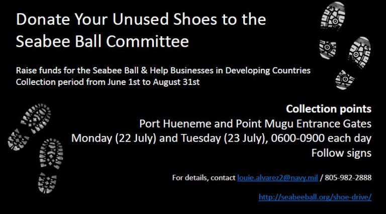 Seabees: Donate Shoes In Support Of The Seabees Ball Committee