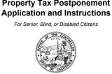 Property Tax Postponement Applications Now Available