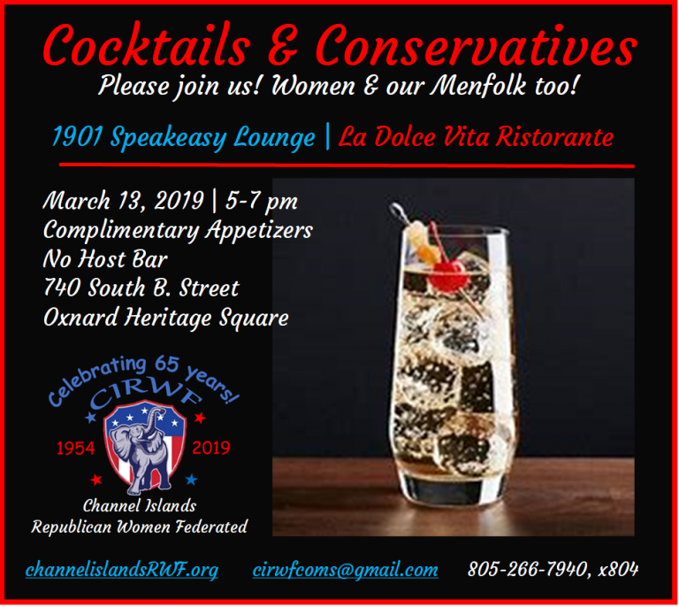 Channel Islands Republican Women Federated – Cocktails and Conservatives