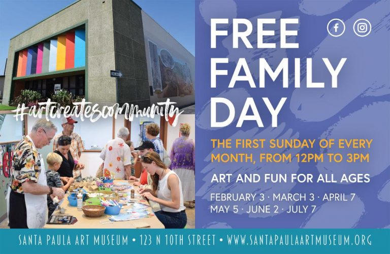 Sunday, July 7 is Free Family Day at the Santa Paula Art Museum and Free First Sunday at Santa Paula’s Four Museums