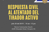 Active Shooter Training in Spanish/Entrenamiento De Atentado de Tirador Activo- Saturday July 20th