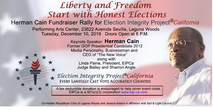 Herman Cain Fundraiser Rally, December 10, 2019
