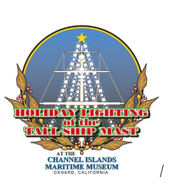 Holiday Lighting of the Tallship Mast at the Maritime Museum on Saturday, December 14th at 5 PM
