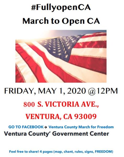 Ventura May Day March to Re-Open California