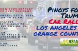 Filipinos For Trump Car Rally 10/4 with Regional Decor Parties