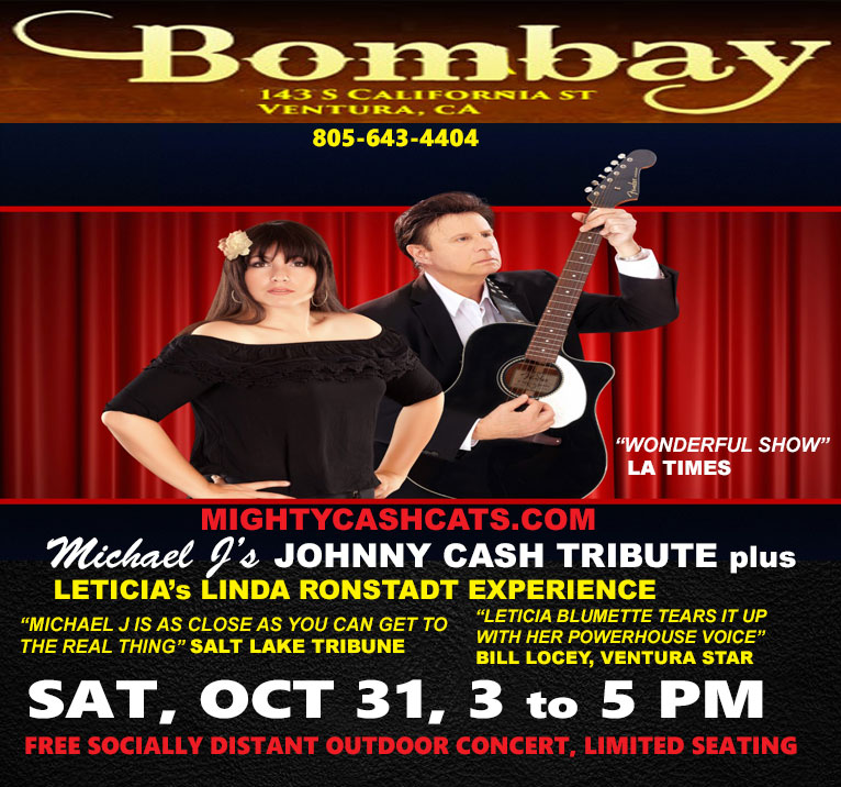 Mighty Cash Cats Live Outdoor Concert, Bombay, Ventura, Saturday, October 31, 3 PM