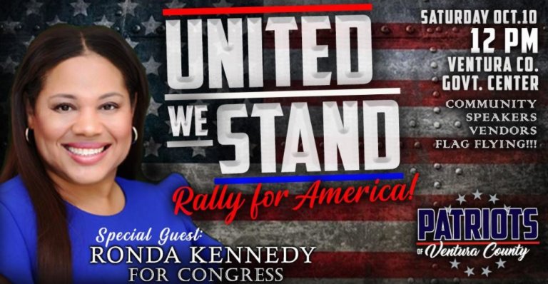 Join Ronda Kennedy at the Patriots of Ventura County Rally for America on Saturday, October 10th