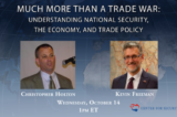 Webinar Tomorrow – Much More than a Trade War: Understanding National Security, the Economy, and Trade Policy