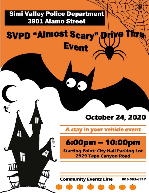 Simi Valley Police Department “Almost Scary” Drive Thru Event