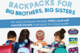 Pack the PODS® Container With Backpacks For Big Brothers Big Sisters Ventura County
