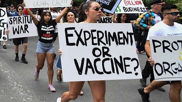 Peaceful Protesters question safety of COVID-19 Vaccines