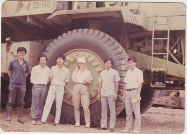 My Thai team conduction mining inspections: Thailand 1984